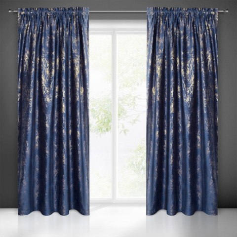 ZASŁONA GOTOWA   1SZT. KORNELIA NA TAŚMIE 140X270 CM GRANATOWY