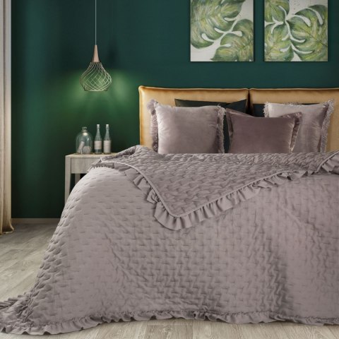 NARZUTA NA ŁÓŻKO EUROFIRANY LIBI 170X210 CM PUDROWY RÓŻ