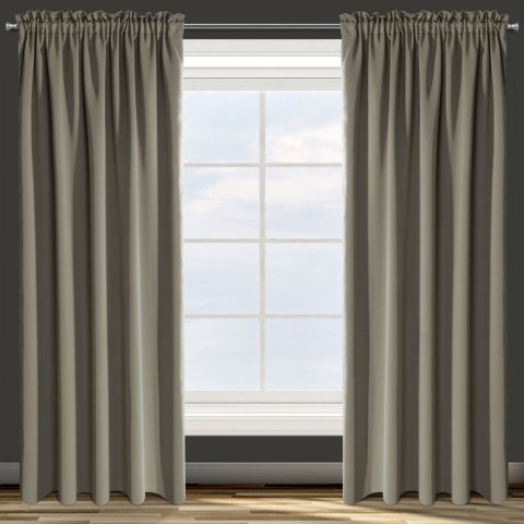 ZASŁONA GOTOWA   1SZT. D91 PARISA NA TAŚMIE 140X270 CM CIEMNOBEŻOWY