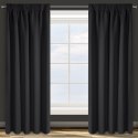 ZASŁONA GOTOWA   1SZT. D91 PARISA NA TAŚMIE 140X270 CM CZARNY