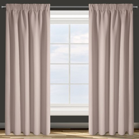 ZASŁONA GOTOWA   D91 PARISA NA TAŚMIE 140X270 CM PUDROWY