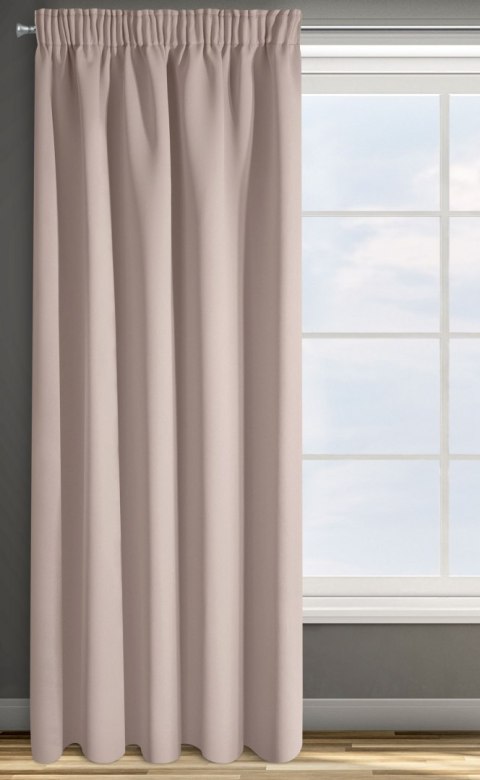 ZASŁONA GOTOWA   D91 PARISA NA TAŚMIE 140X270 CM PUDROWY