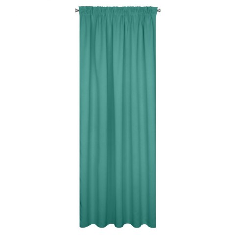 ZASŁONA   GOTOWA EUROFIRANY   1SZT. LOGAN NA TAŚMIE 140X270 CM TURKUSOWY