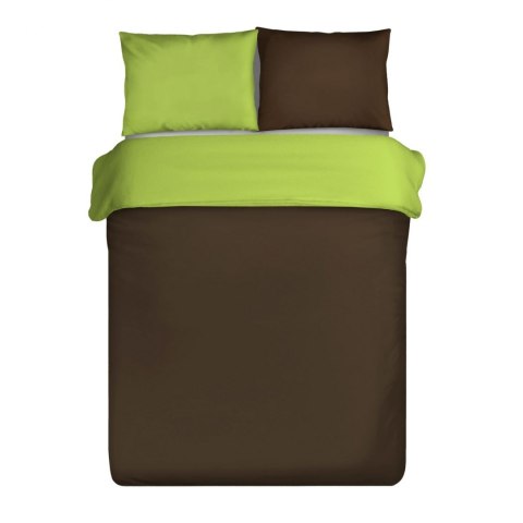 POŚCIEL EUROFIRANY KOMPLET POŚCIELI NOVA 160X200 CM, 2 SZT. 70X80 CM BRĄZOWY