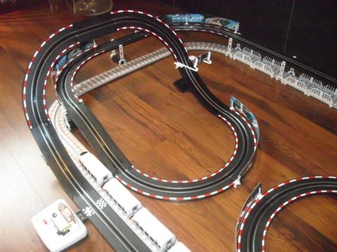 DUŻY PODWÓJNY TOR 6,3 m - SAMOCHÓD + KOLEJKA 50703