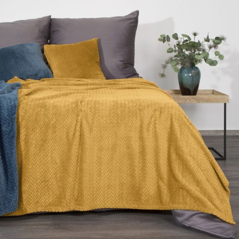 CIEPŁY KOC EUROFIRANY PLED D91 CINDY3 150X200 MIOD 150X200 NARZUTA MIODOWY