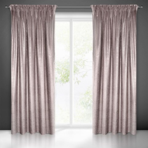 ZASŁONA GOTOWA EUROFIRANY  1SZT. AMBI NA TAŚMIE 140X270 CM PUDROWY RÓŻ