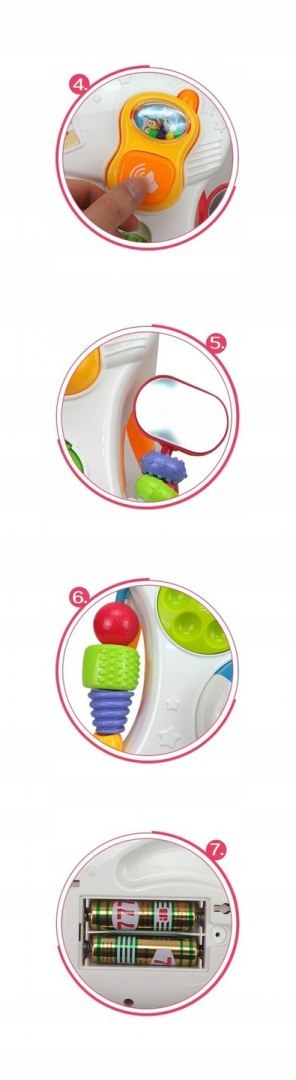 KOLOROWY INTERAKTYWNY CHODZIK PCHACZ DŹWIĘKI 801