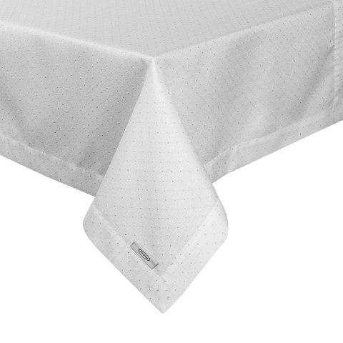 OBRUS ZE SREBRNA NICIĄ ELLEN 145X280 CM BIAŁY