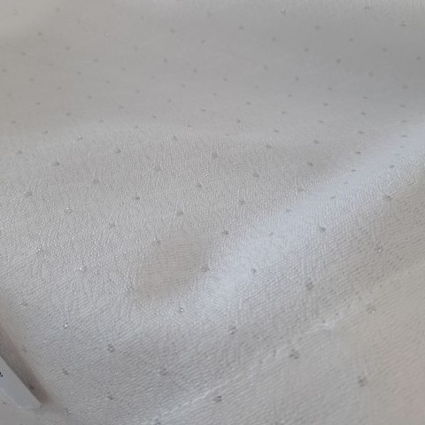 OBRUS ZE SREBRNA NICIĄ ELLEN 145X280 CM BIAŁY