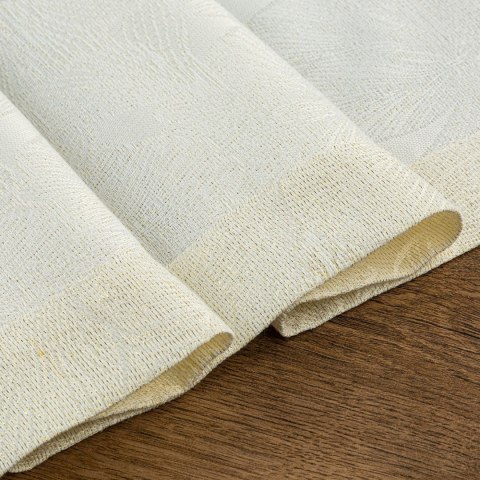 OBRUS ZE ZŁOTĄ NICIĄ LENA 145X350 CM KREMOWY