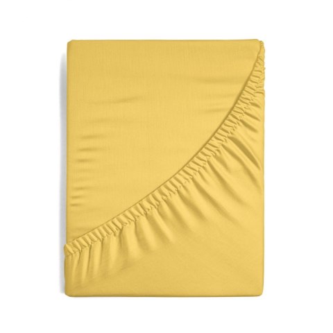 PRZEŚCIERADŁO Z GUMKĄ JERSEY D91 180X200 CM, WYS.30 CM MUSZTARDOWY