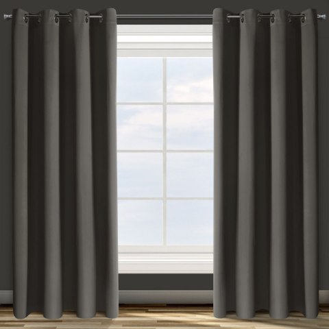 ZASŁONA GOTOWA   D91 PARISA 135X250 CM GRAFITOWY