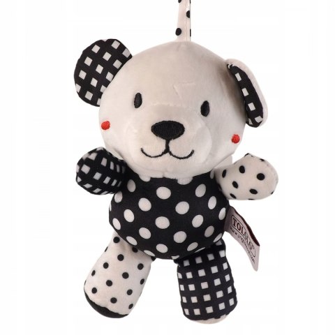 Kontrastowa sensoryczna zawieszka grzechotka dzwoneczek MIŚ 0805M