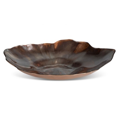 SZKLANA MISA MISKA DEKORACYJNA PATERA EUROFIRNY NINA (01) 30X29X5 CM MIEDZIANY