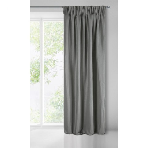 ZASŁONA   GOTOWA EUROFIRANY   AGGIE NA TAŚMIE 140X270 CM CIEMNOBEŻOWY