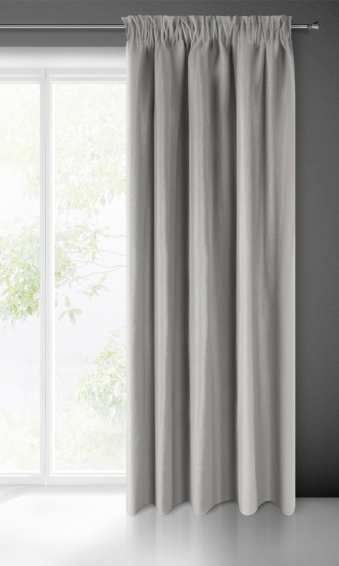 ZASŁONA   GOTOWA EUROFIRANY   AGGIE NA TAŚMIE 140X270 CM CIEMNOBEŻOWY