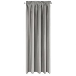 ZASŁONA   GOTOWA EUROFIRANY   AGGIE NA TAŚMIE 140X270 CM CIEMNOBEŻOWY