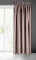 ZASŁONA   GOTOWA EUROFIRANY  AGGIE NA TAŚMIE 140X270 CM PUDROWY
