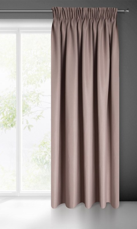 ZASŁONA   GOTOWA EUROFIRANY  AGGIE NA TAŚMIE 140X270 CM PUDROWY