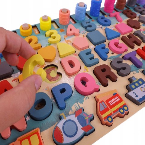 Drewniana układanka logiczna zręcznościowa GW01