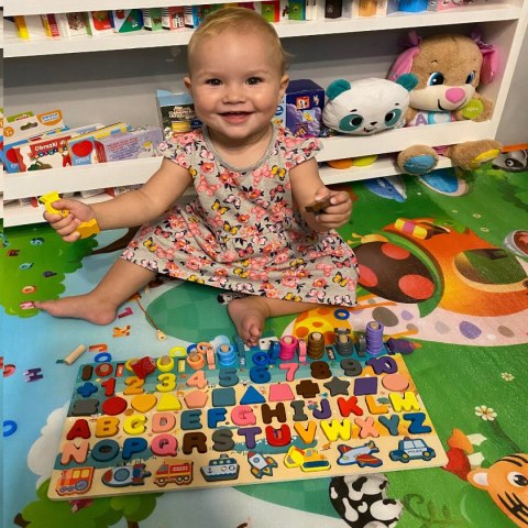 Drewniana układanka logiczna zręcznościowa GW01