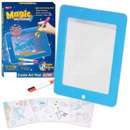 MAGICZNA TABLICA LED Z SZABLONAMI I PISAKAMI ZNIKOPIS 182N