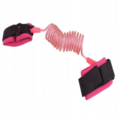 Smycz szelki dla dziecka przeciwko ucieczce różowe 555R