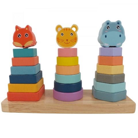 Sorter drewniana układanka piramidka wieża 8872