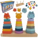 Sorter drewniana układanka piramidka wieża 8872