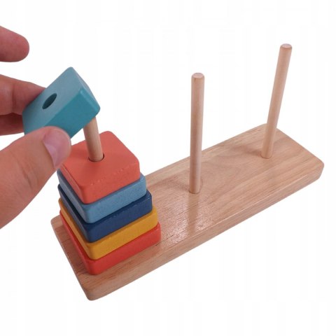 Sorter drewniana układanka piramidka wieża 8872