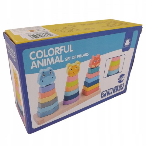 Sorter drewniana układanka piramidka wieża 8872