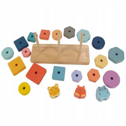 Sorter drewniana układanka piramidka wieża 8872