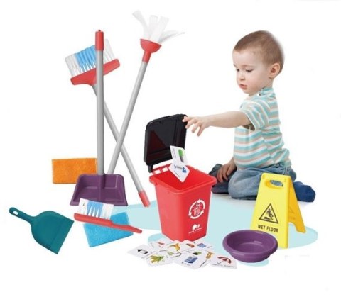 Zestaw do sprzątania dla dzieci kosz segregacji 4