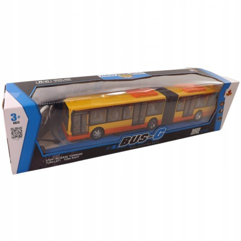 Duży autobus przegubowy zdalnie sterowany 44cm pilot światła 676Ż