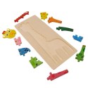 EDUKACYJNE DREWNIANE KLOCKI PUZZLE UKŁADANKA 8765G