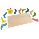 EDUKACYJNE DREWNIANE KLOCKI PUZZLE UKŁADANKA 8765G