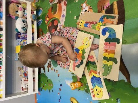 EDUKACYJNE DREWNIANE KLOCKI PUZZLE UKŁADANKA 8765Ż