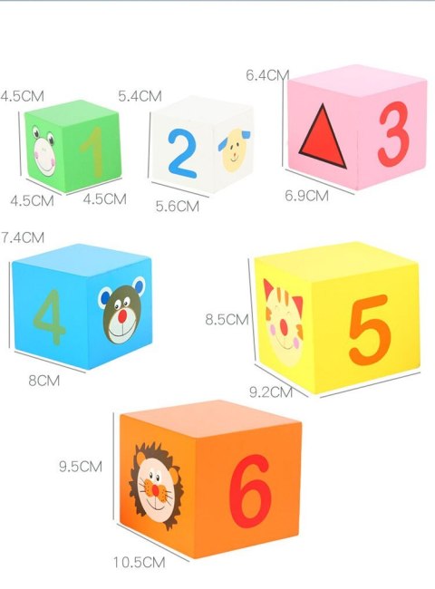 SORTER DREWNIANA UKŁADANKA PIRAMIDA WIEŻA 5020