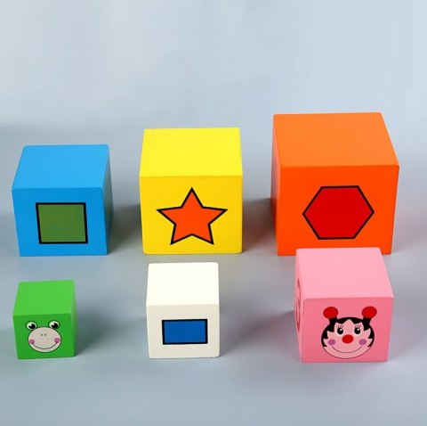 SORTER DREWNIANA UKŁADANKA PIRAMIDA WIEŻA 5020