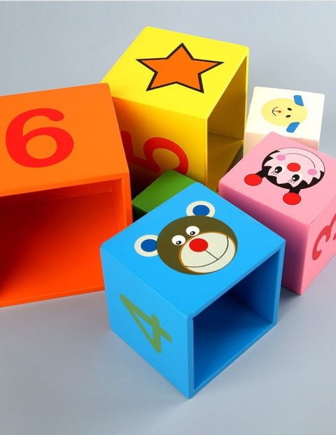 SORTER DREWNIANA UKŁADANKA PIRAMIDA WIEŻA 5020