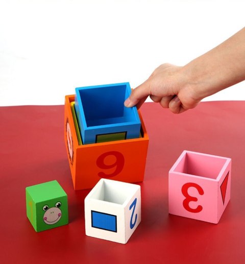 SORTER DREWNIANA UKŁADANKA PIRAMIDA WIEŻA 5020