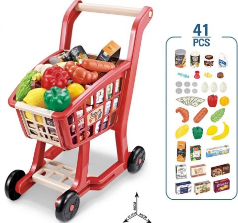 Wózek koszyk na zakupy duży akcesoria 41el.668-100