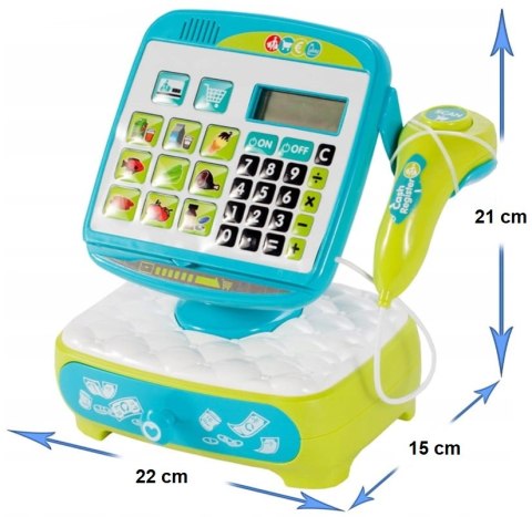 DUŻA KASA FISKALNA SKANER DŹWIĘK ŚWIATŁO 35580A