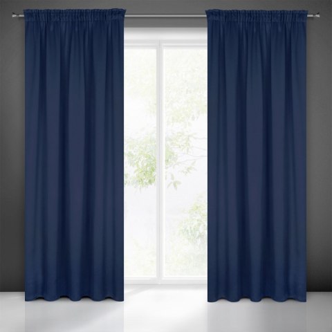 ZASŁONA   GOTOWA EUROFIRANY   LOGAN NA TAŚMIE 135X270 CM GRANATOWY