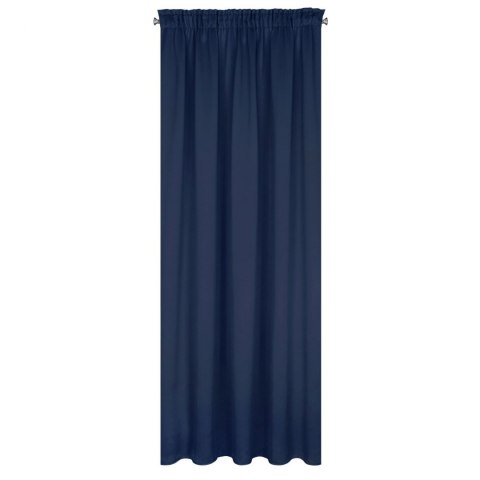 ZASŁONA   GOTOWA EUROFIRANY   LOGAN NA TAŚMIE 135X270 CM GRANATOWY