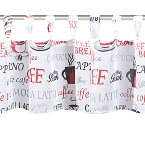 FIRANA GOTOWA CAFE 1 140X60 CM CZERWONY