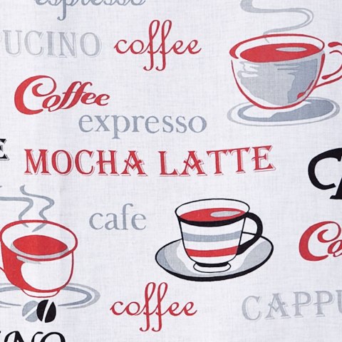 FIRANA GOTOWA CAFE 1 140X60 CM CZERWONY