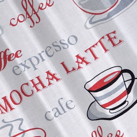 FIRANA GOTOWA CAFE 1 140X60 CM CZERWONY