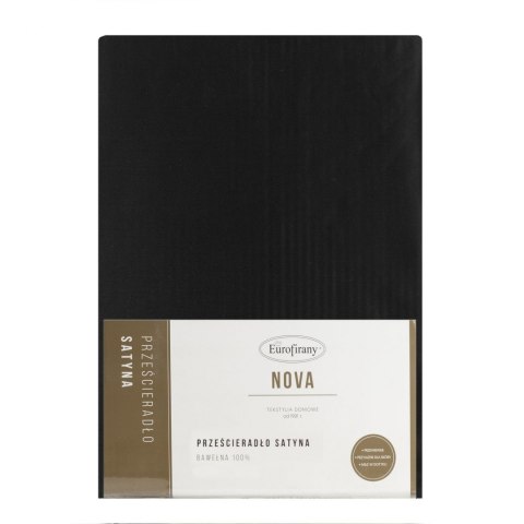 PRZEŚCIERADŁO EUROFIRANY NOVA 160X210 CM CZARNY